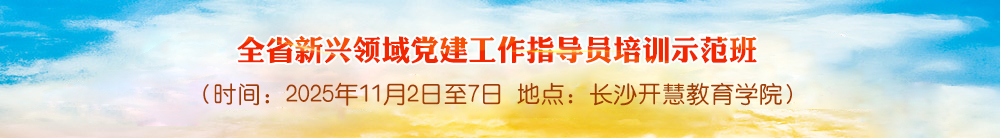 全省新兴领域党建工作指导员培训示范班